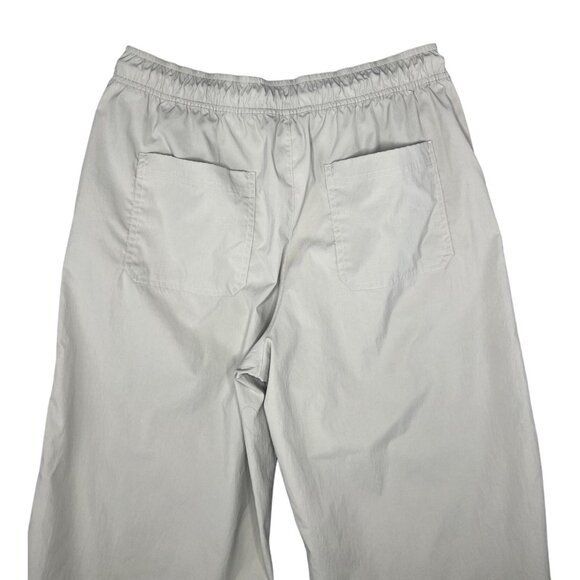 Athleta Avenue Wide-Leg Cropped Pants Beige Polyester Womens Casual Size Medium - Picture 11 of 15